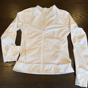 Lululemon Swiftly Tech Long Sleeve Zip Up Jacket White Women Size 10